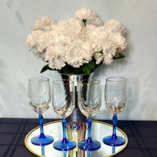 Lenox Cobalt Blue stem wine glasses, set of 4 – Lillian Grey