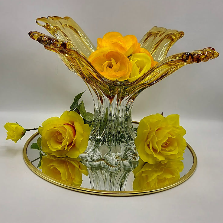 Clear offers and Amber Glass Vase