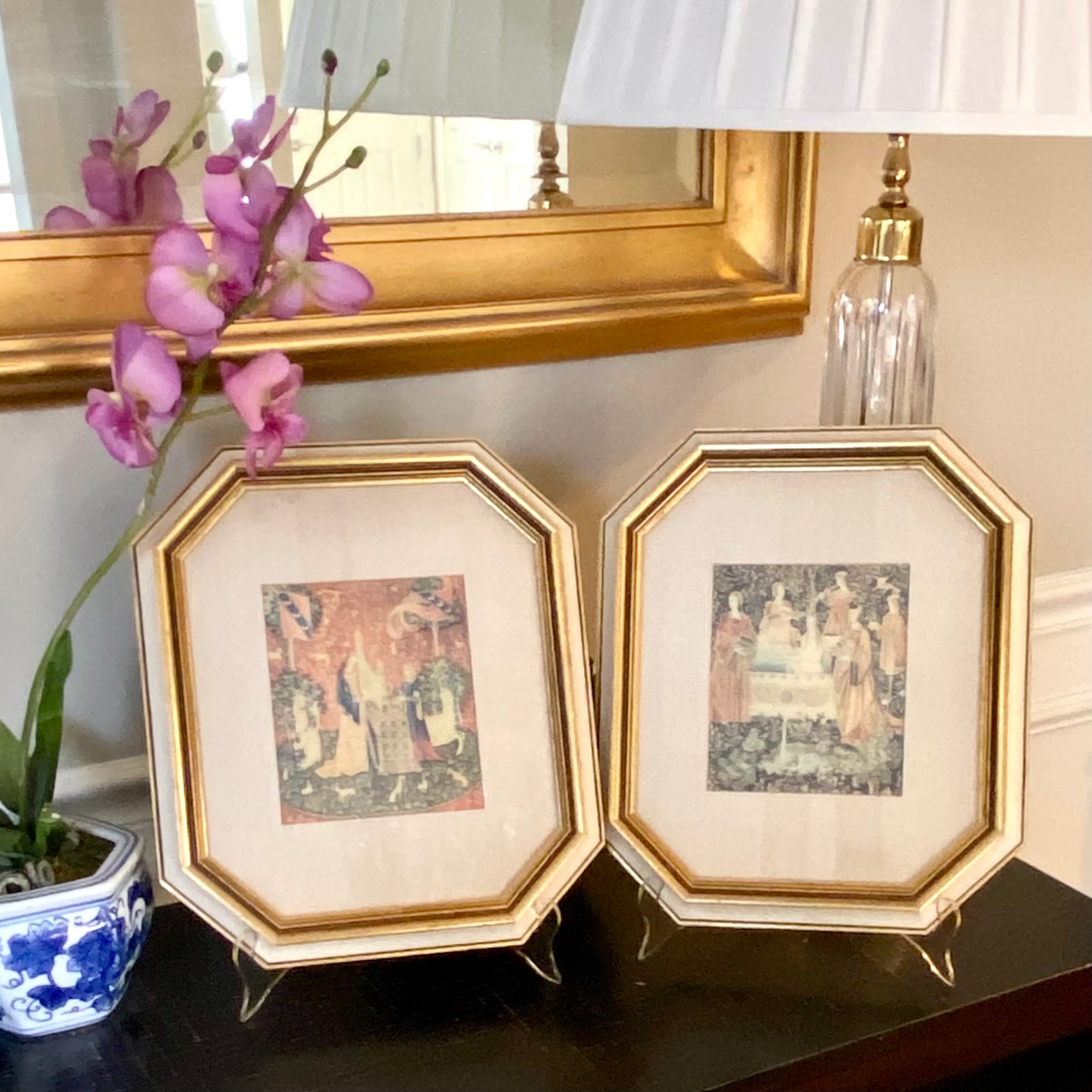 2 Framed Vintage 5 X 7 top Prints From Germany