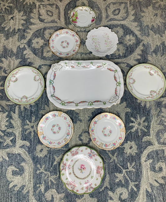 9 Piece Limoges Plate Wall