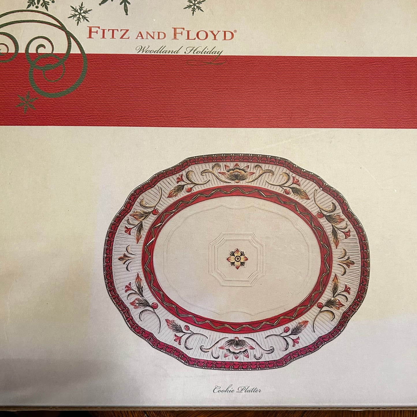 New in box  Fitz & Floyd woodlands Holiday platter