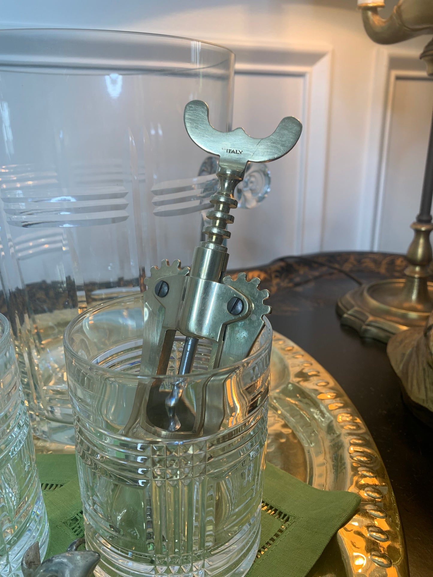 Brass Corkscrew Bottle Opener