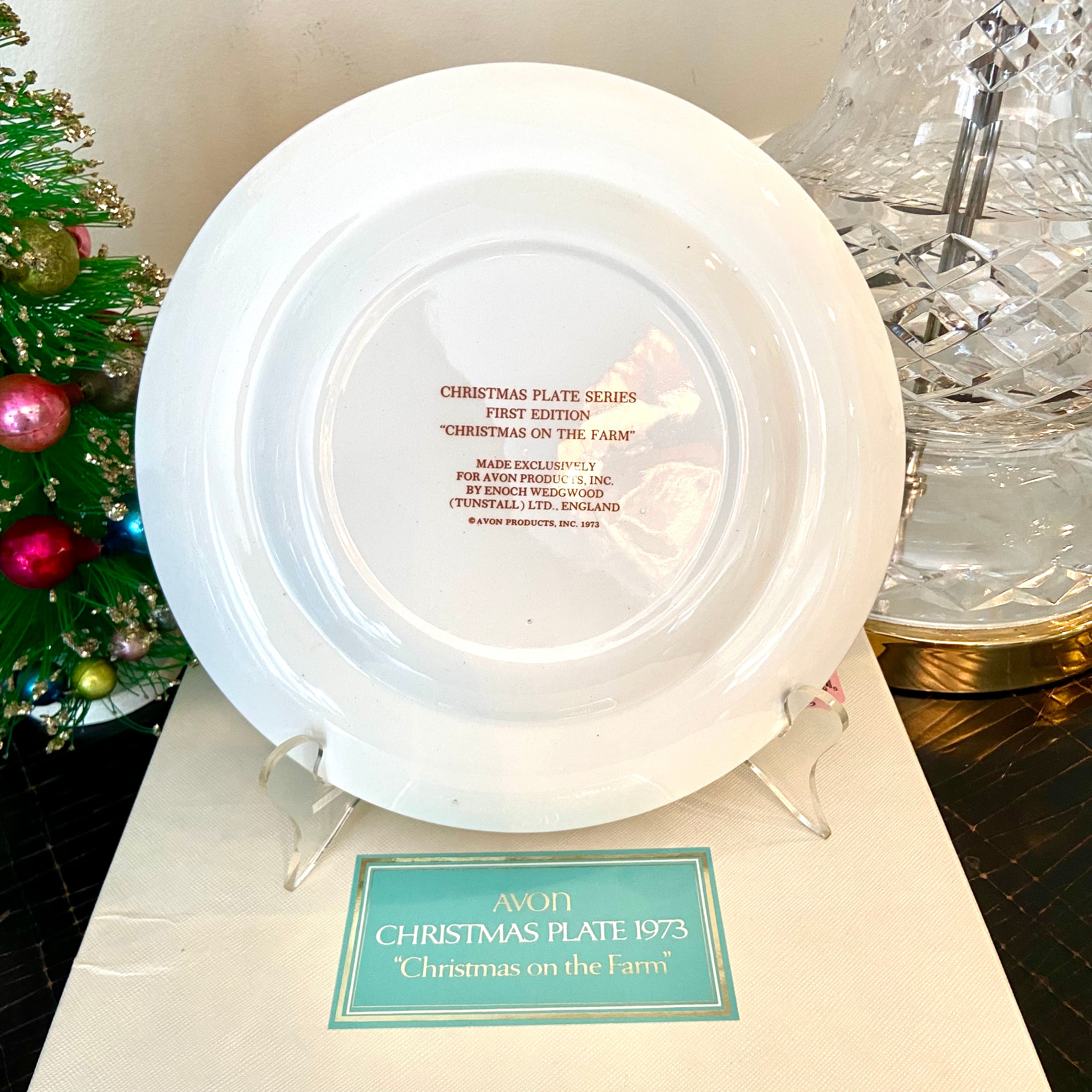 1973 Avon Christmas plate store collection