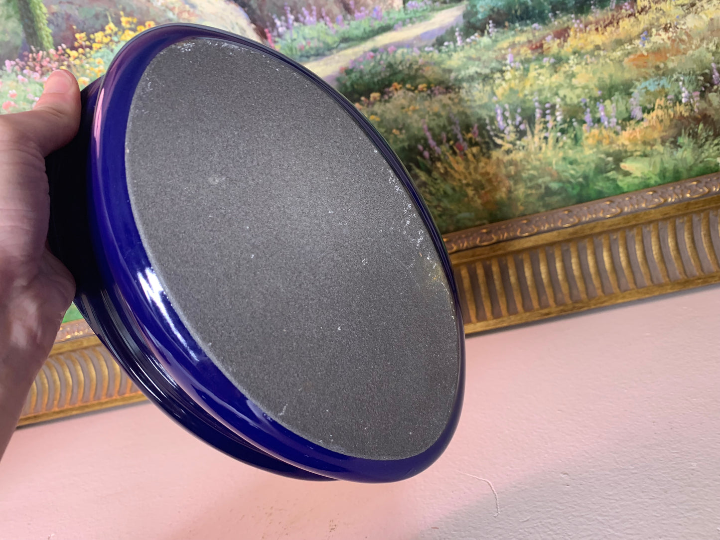 Lidded Bunny Cobalt Dish - As is!