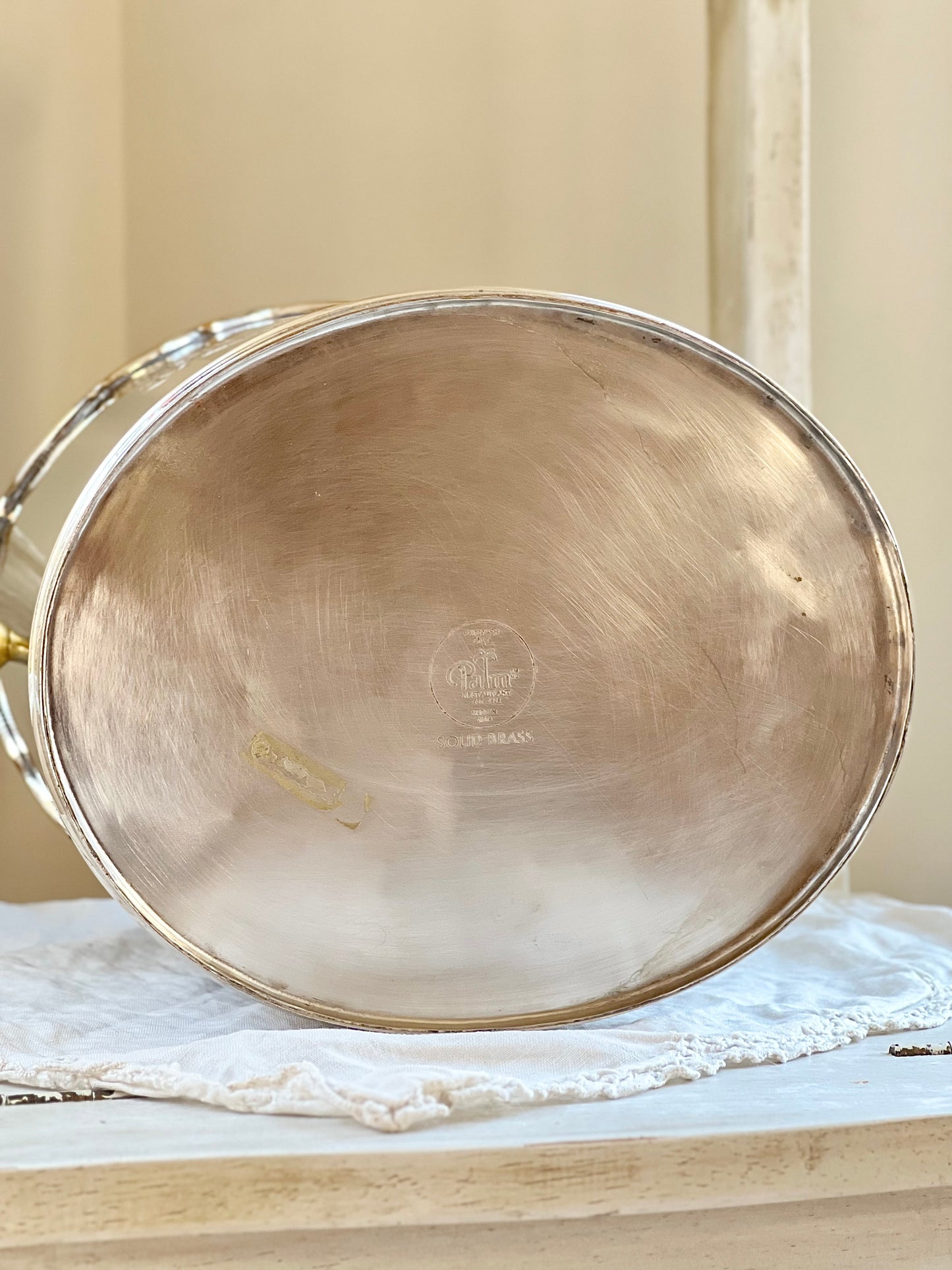 Beautiful Solid Brass Engraved Wine Caddy or Cooler