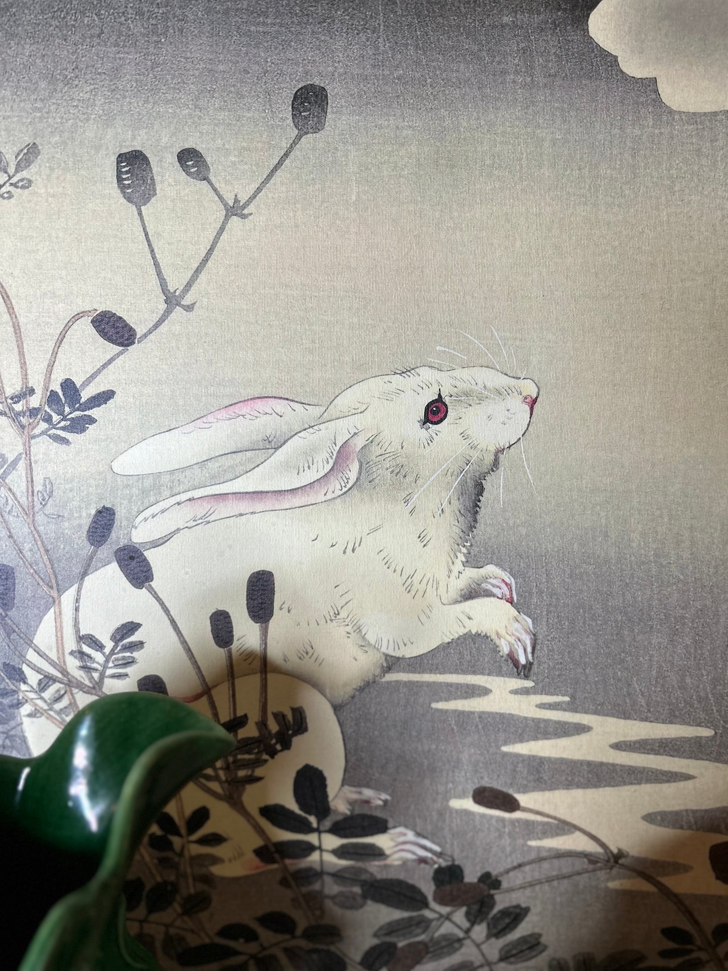 Rabbit Print on Canvas 17 1/2” by 25 1/2” tall