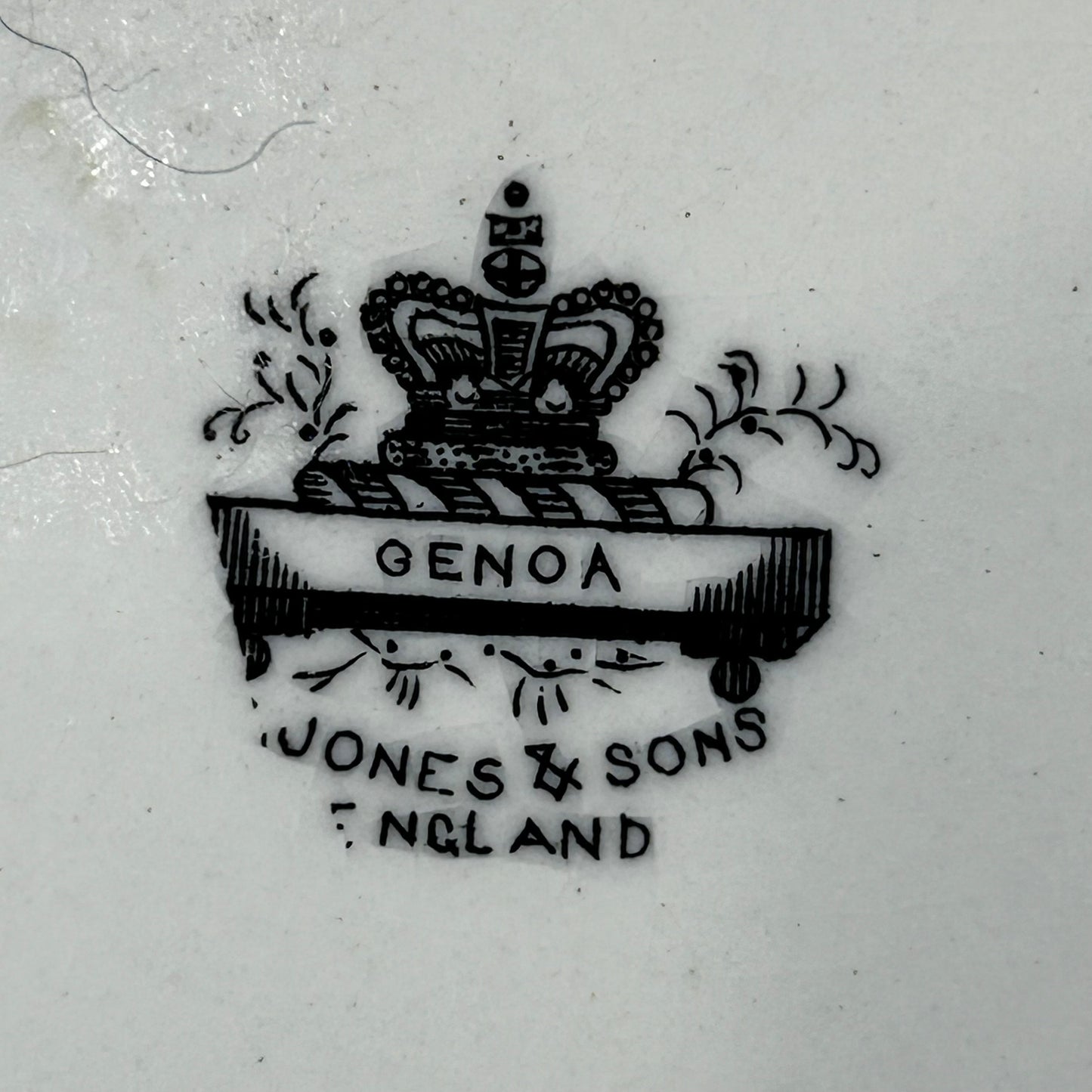 Set of two antique Jones & Sons of England  plates in patter Genoa