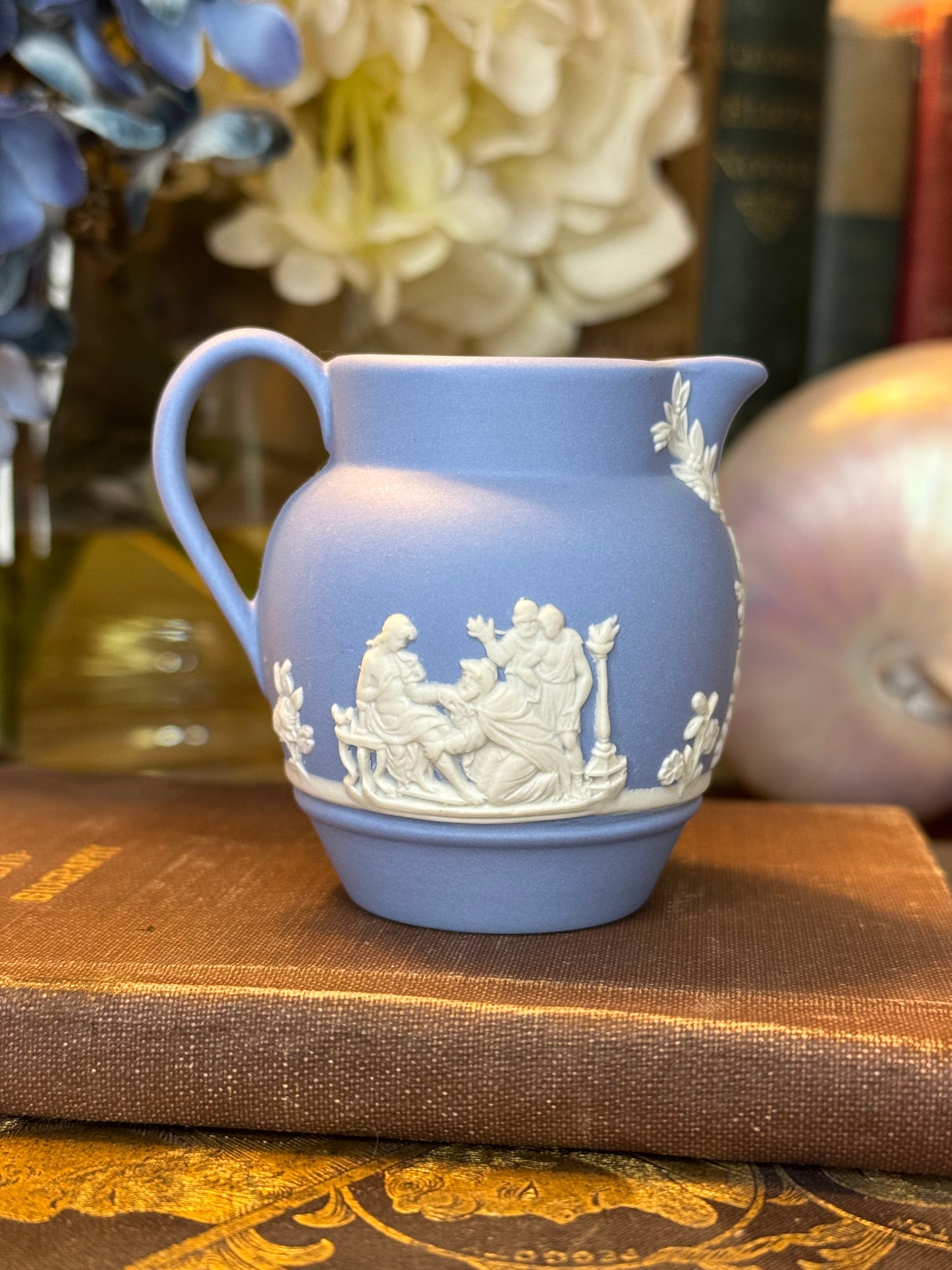 Wedgwood Lavender (Pale Blue) Jasperware Mini Jug PRISTINE