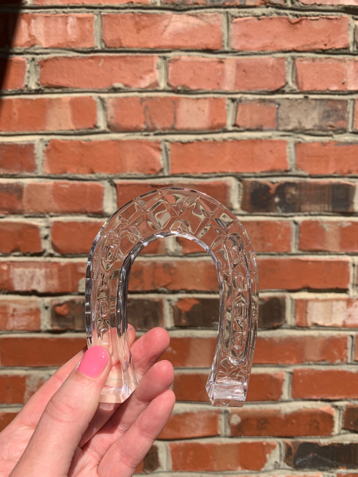 Miller Rogaska crystal horseshoe paperweight