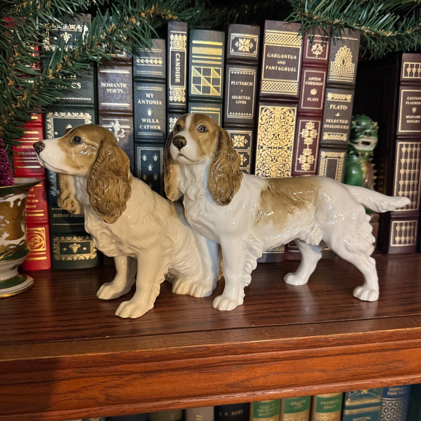 Hutschenreuther pair of fine porcelain Spaniels