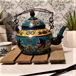 Chinese Cloisonne Enamel Teapot, very rare find