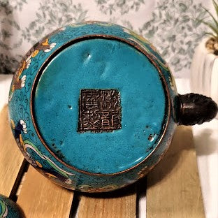 Chinese Cloisonne Enamel Teapot, very rare find