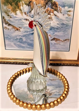 Vintage Murano Art Glass Cockatoo Sculpture