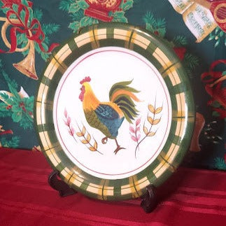 Rooster plate, by Bella Casa Ganz