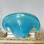 Murano glass, blue clam shell