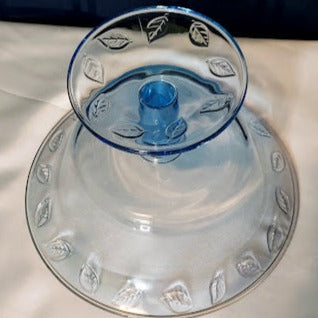 Vintage Ice blue compote/pedestal bowl