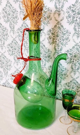 Vintage Green sold Decanter with Ice Chamber