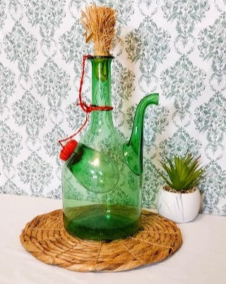 Vintage Green sold Decanter with Ice Chamber