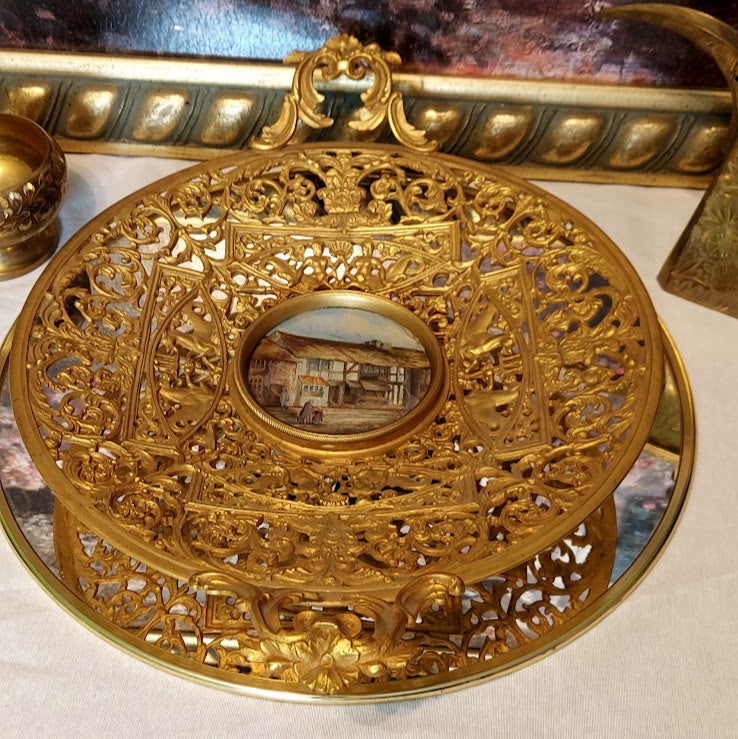 Rare Item!! Vintage Victorian Brass Tazza