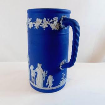 Vintage Wedgwood dark blue and white pictcher