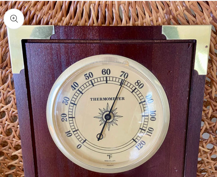 Howard Miller Catalina Thermometer Barometer Hygrometer Aged Vintage Clock  Weather Station