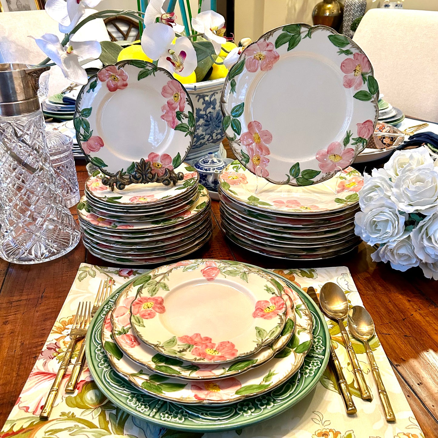 vintage Franciscan Desert Rose set of 4 salad & dessert plates