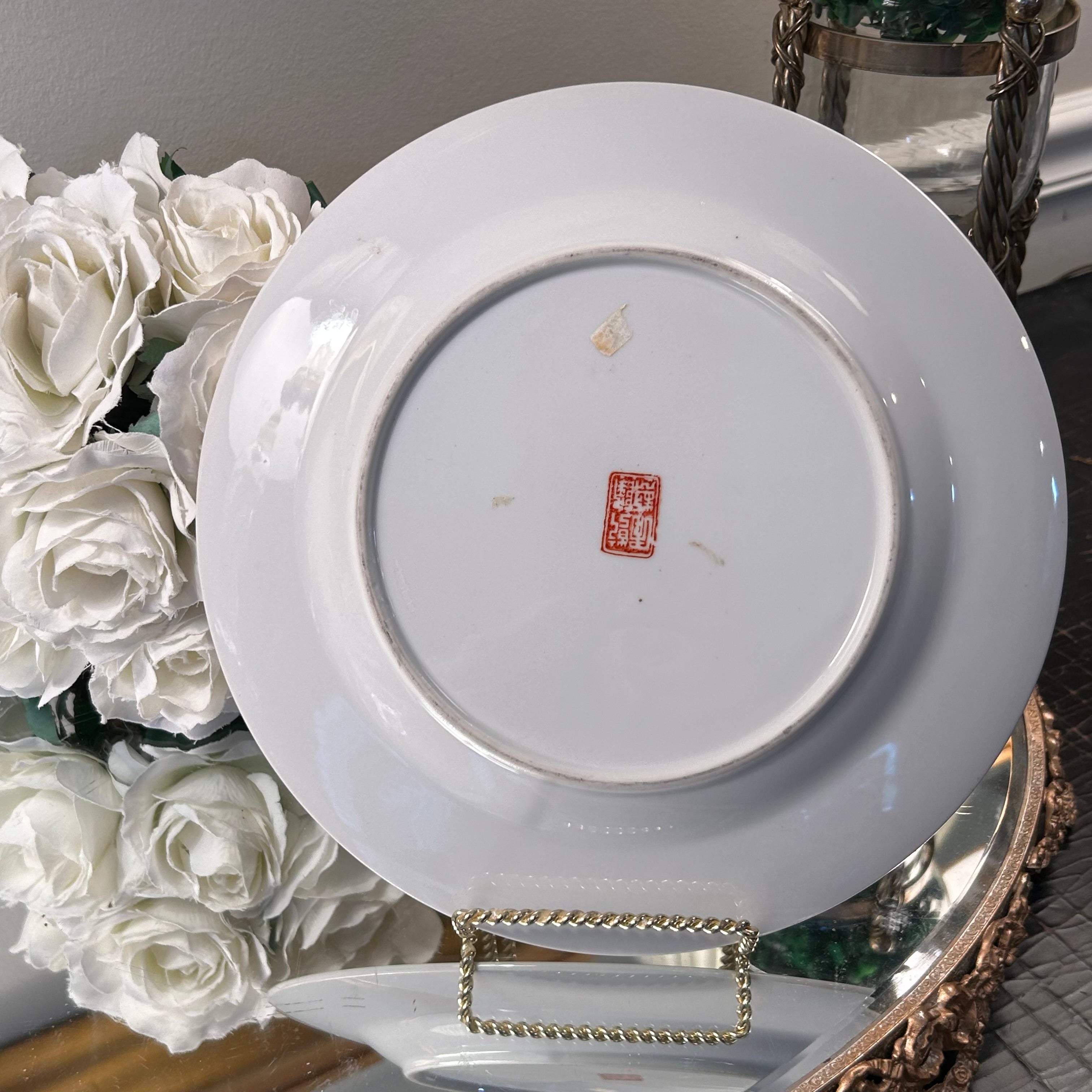 Rose Medallion famille plates store