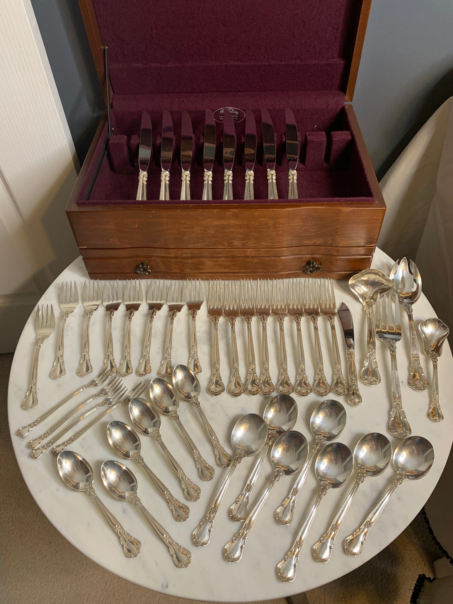 Gorham Chantilly RARE 46 piece Sterling Silver Heirloom Set