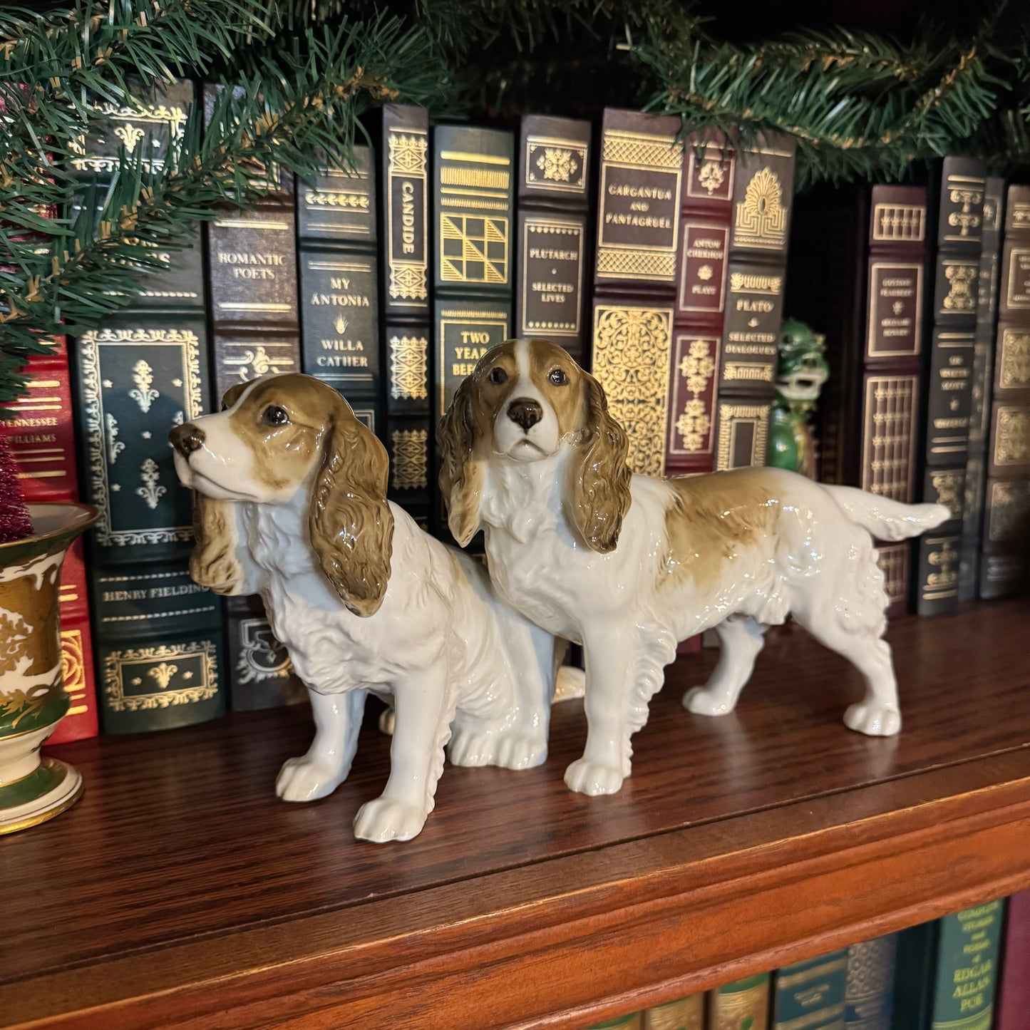 Hutschenreuther pair of fine porcelain Spaniels