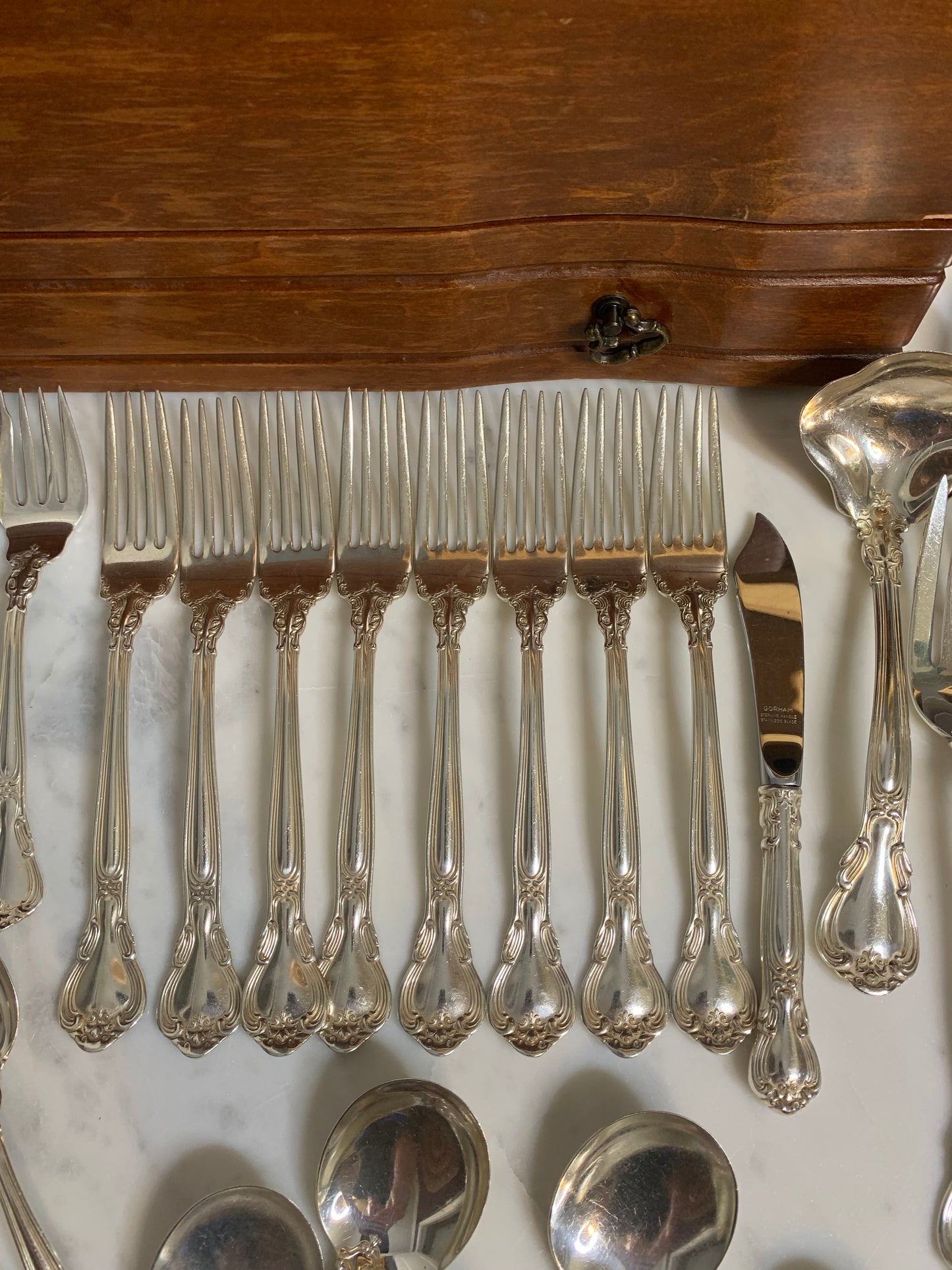 Gorham Chantilly RARE 46 piece Sterling Silver Heirloom Set