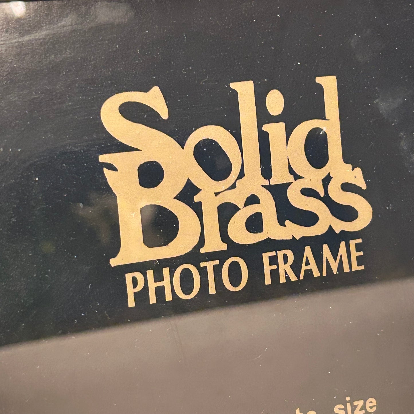 Vintage  lacquered solid  Brass designer photo  frame