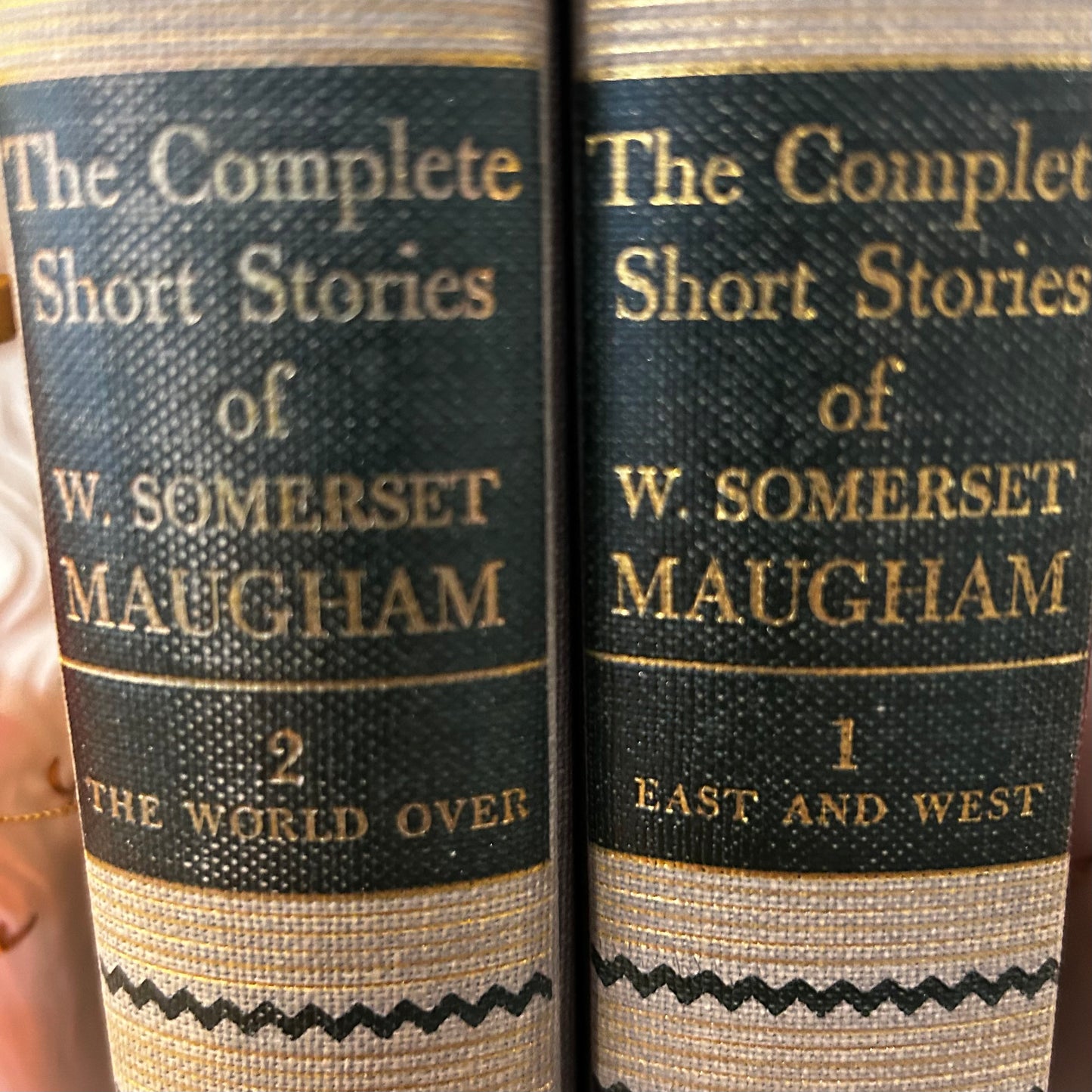 Antique hard back books  the complete short stories of W. Somerset Maugham