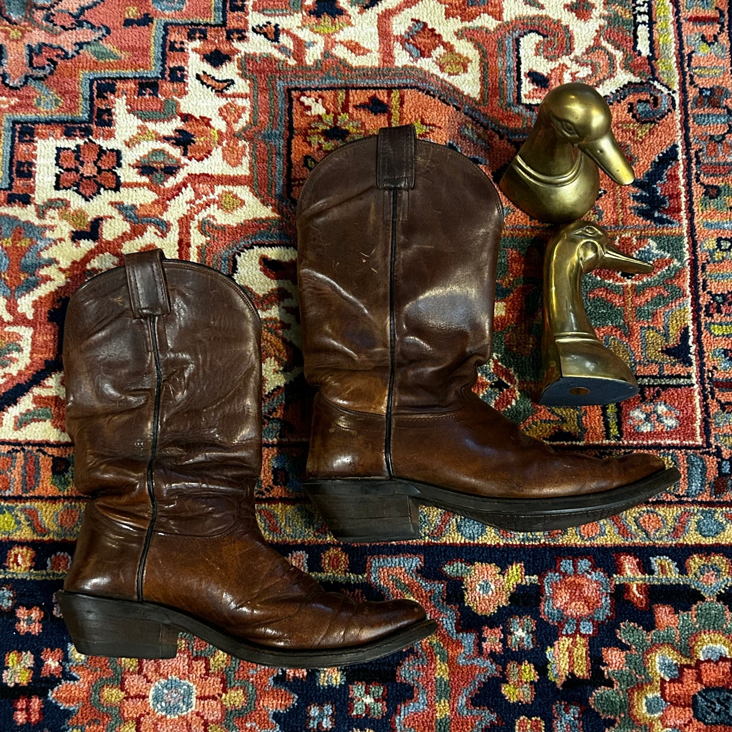 Rustic warm leather vintage  leather boots from Olathe Boot Co