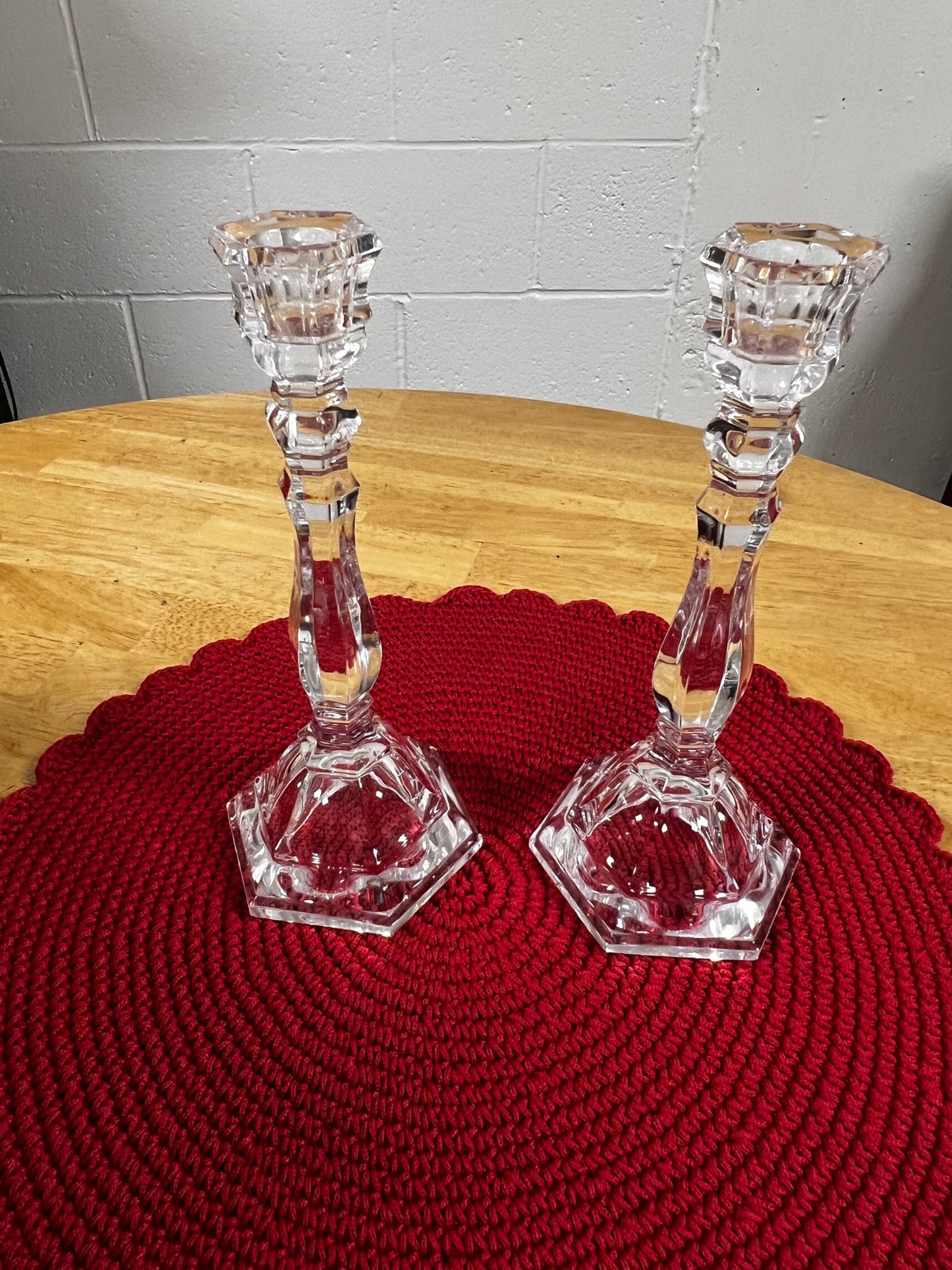 Live 11/21 Pair of Tiffany & Co Crystal Candle Holders