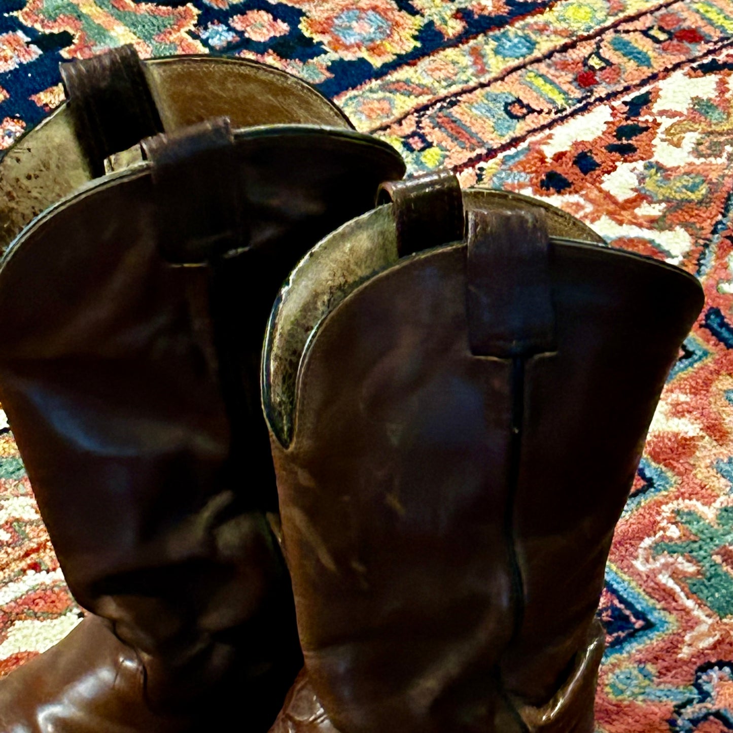 Rustic warm leather vintage  leather boots from Olathe Boot Co