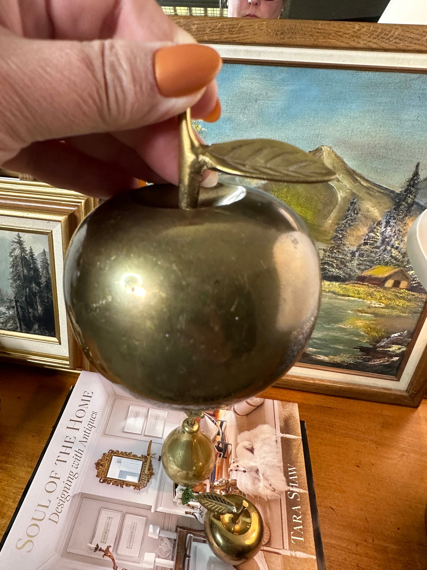 Vintage MCM Brass Fruit Shaped Decorative Bells Paperweights, 3 Unique Shapes & Sizes