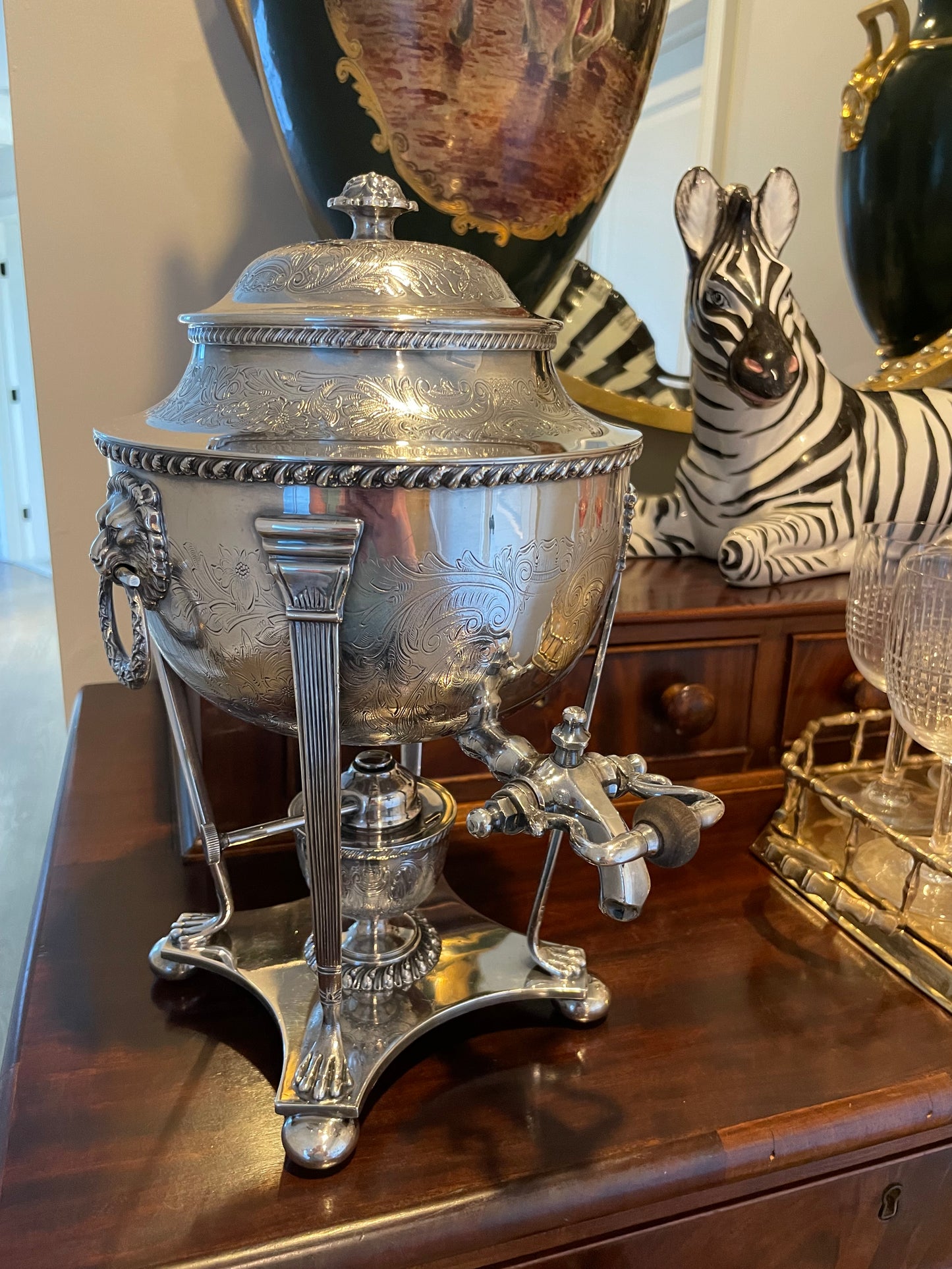 Live Sale 11/14 for Sandy: Vintage Barker Ellis Silver Plate Hot Beverage Dispenser / Samovar