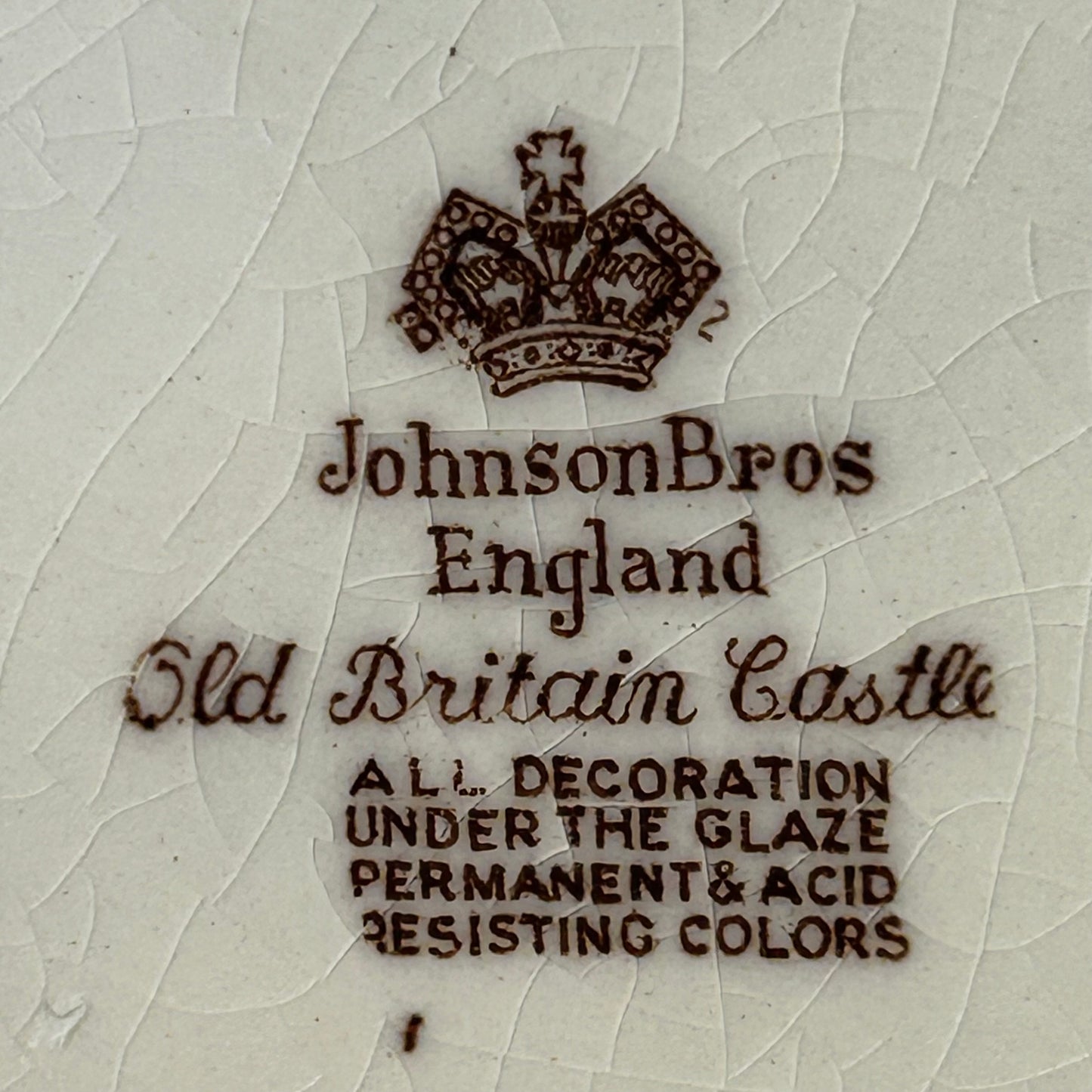 Antique "Old British Castle"  "Made in England"  by Johnson Bros.