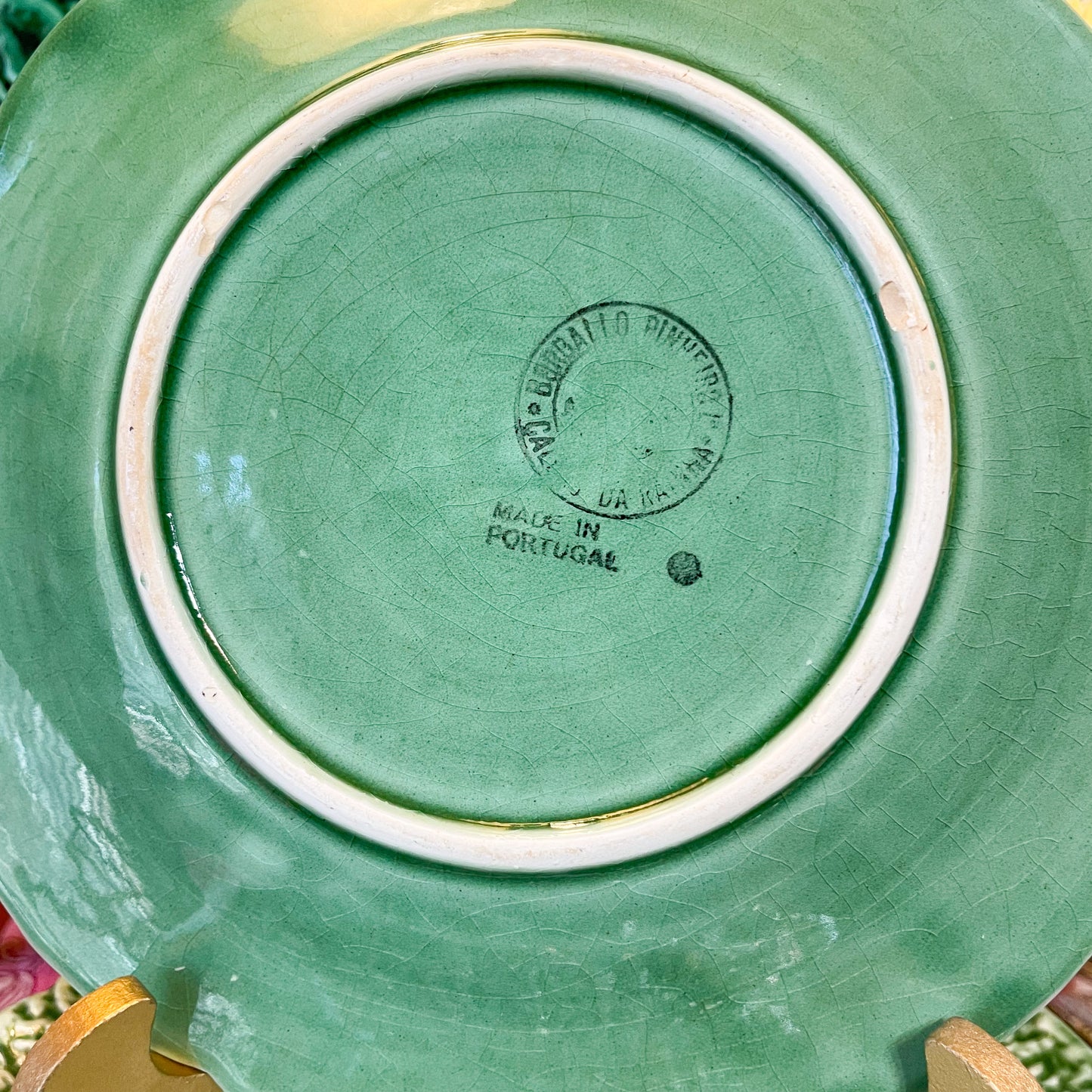 RARE - Vintage Bordallo Pinheiro Green Cabbage Plates (8 available, sold seperate)