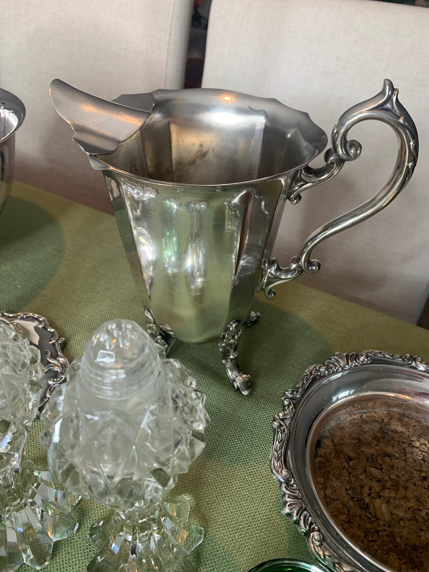 Ornate Silver plate Pitcher