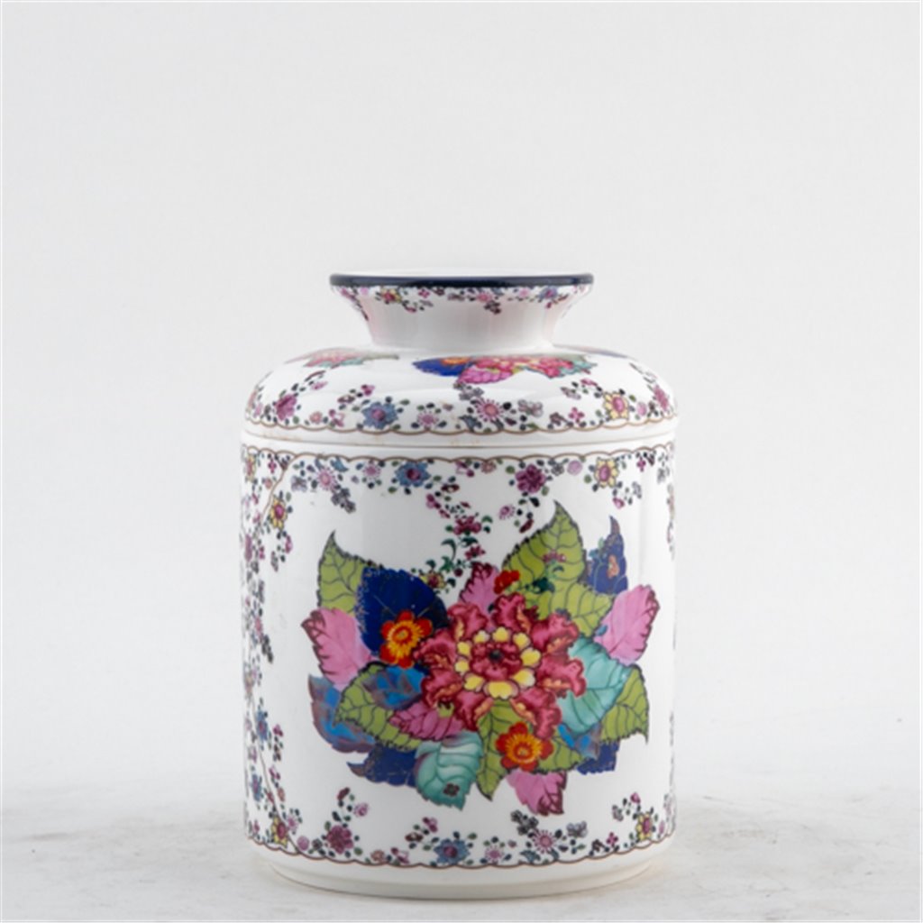 NEW - Tobacco Leaf Porcelain Tissue Jar, 5L X 5W X 7H