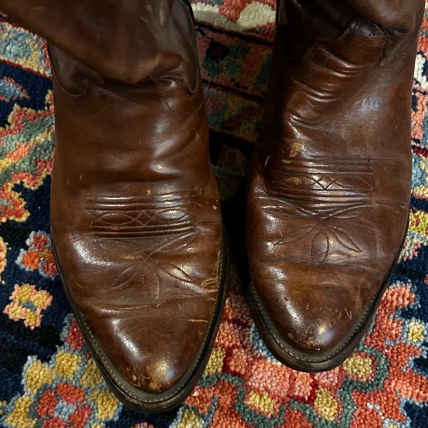 Rustic warm leather vintage  leather boots from Olathe Boot Co