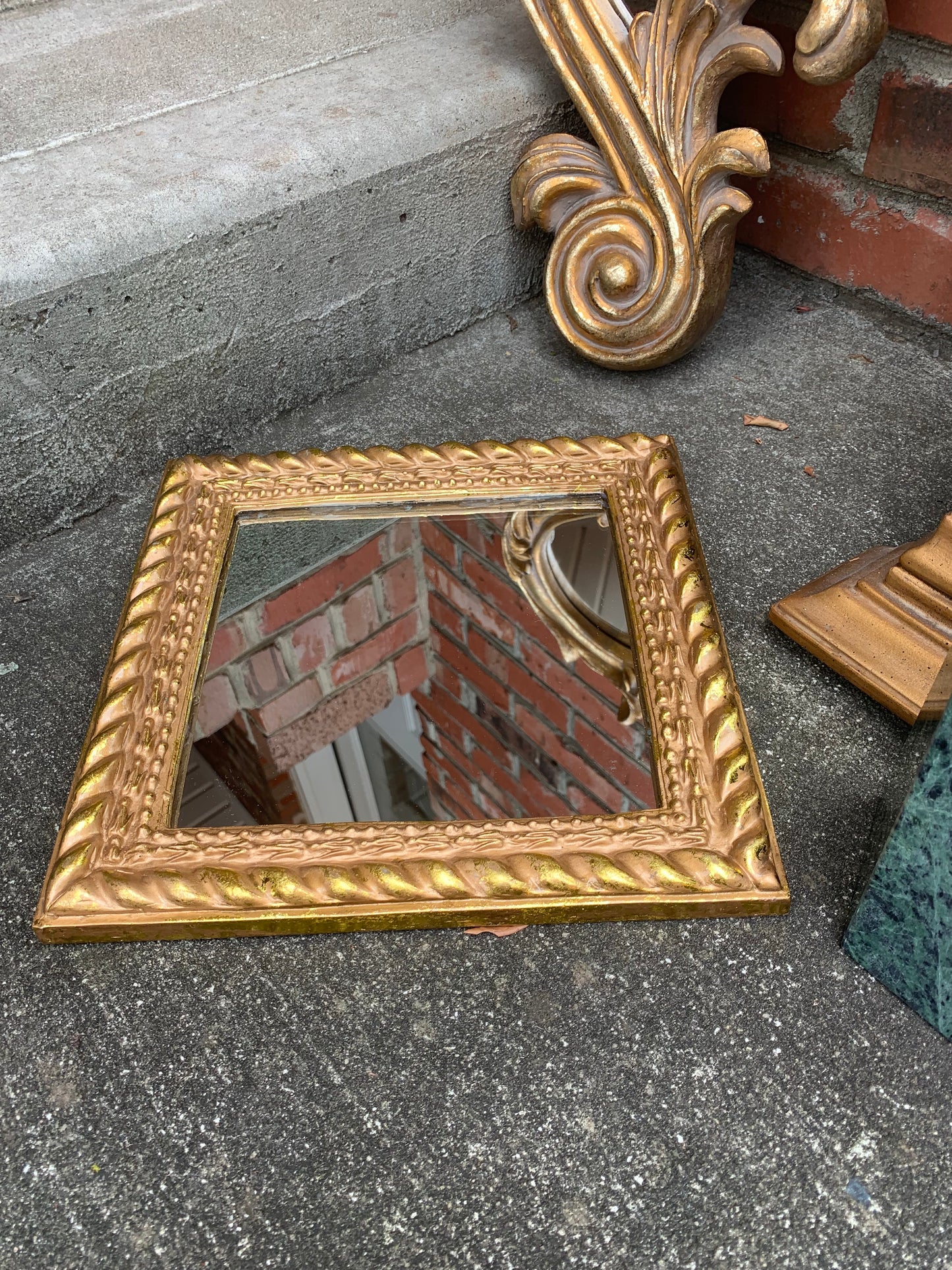 Beautiful gilded square mirror- Excellent condition!