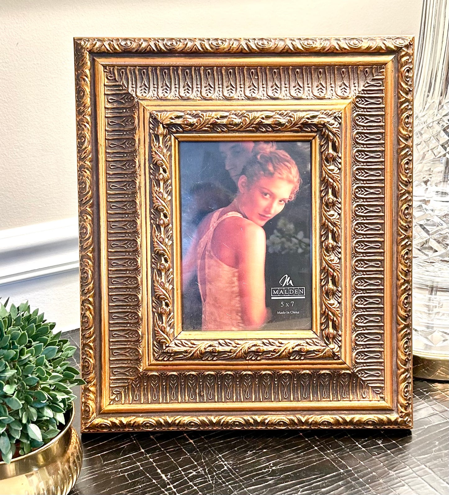 Designer Malden gold baroque wood photo frame