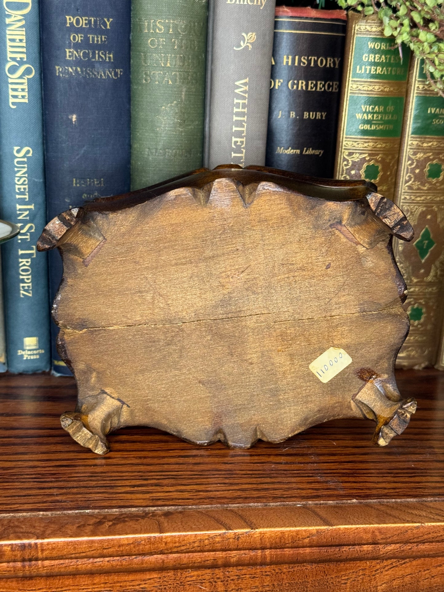 Antique Carved Wood Dresser Box