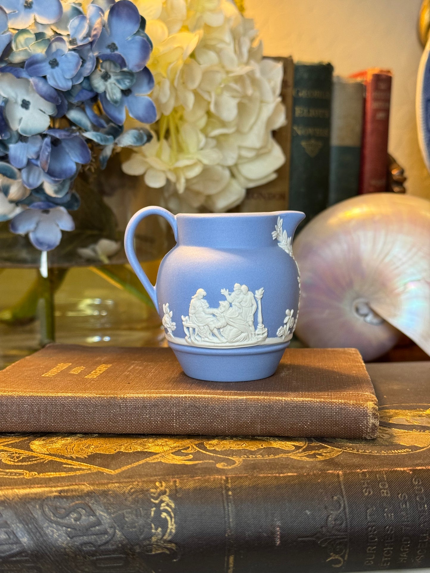 Wedgwood Lavender (Pale Blue) Jasperware Mini Jug PRISTINE