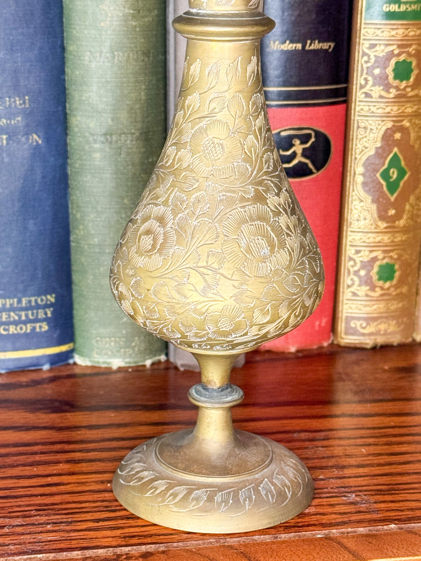 Vintage Etched Brass Ewer