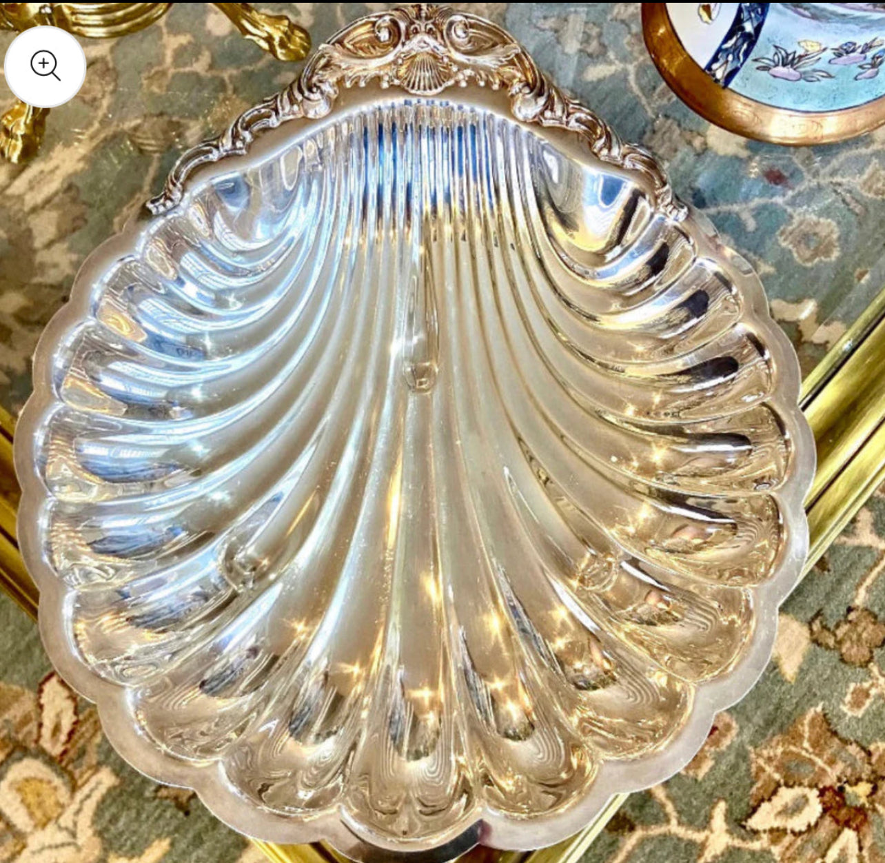 Absolutely massive FB ROGERS silver plate  clam shell centerpiece bowl.