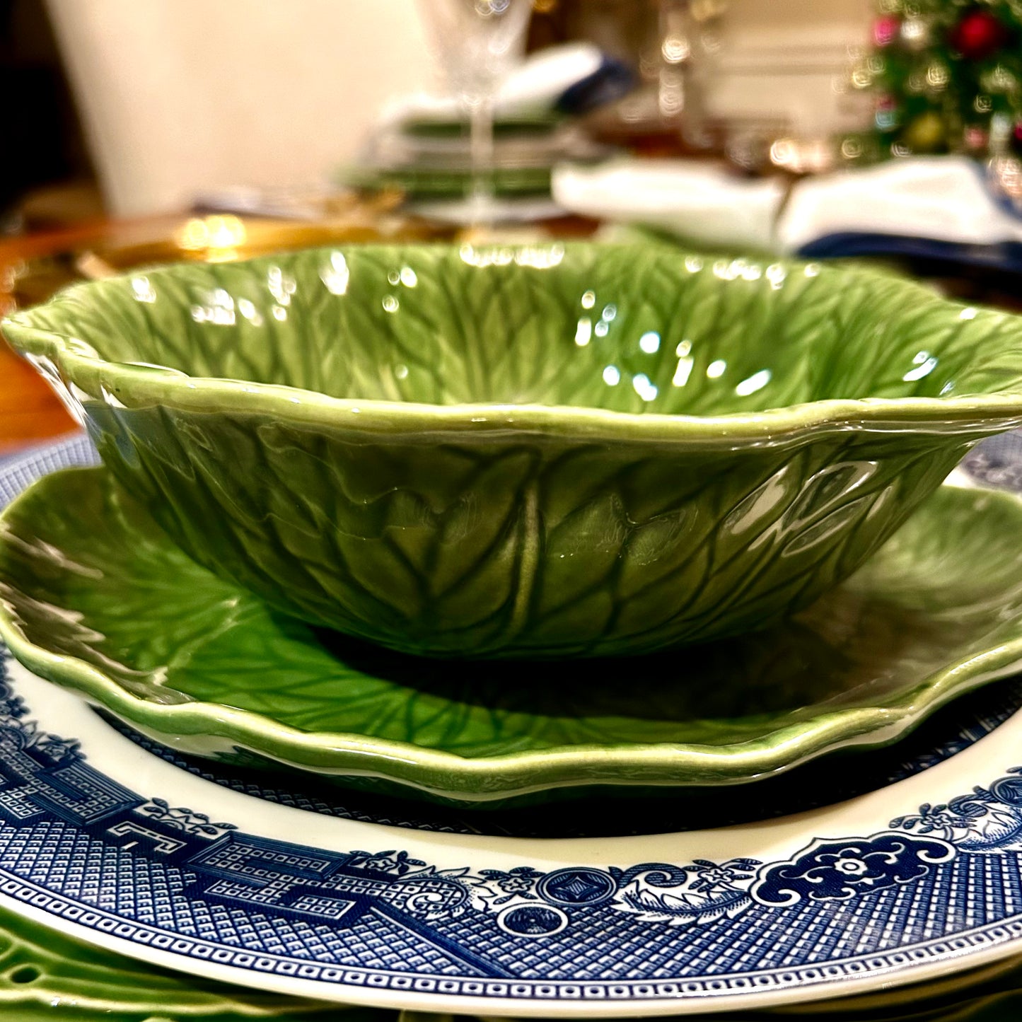 Gorgeous Set of 8 Vintage cabbage ware bowls by designer Merlin