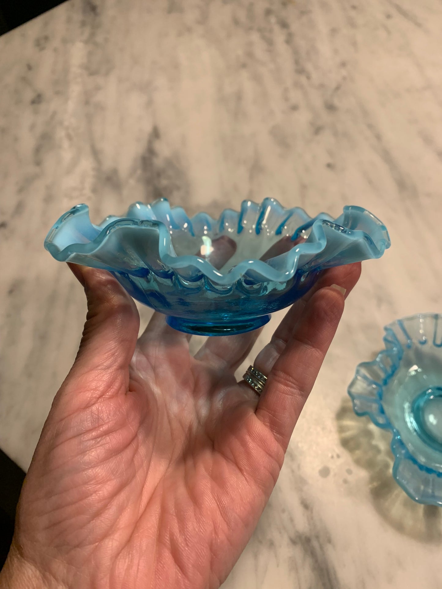 Pair of Fenton Dishes